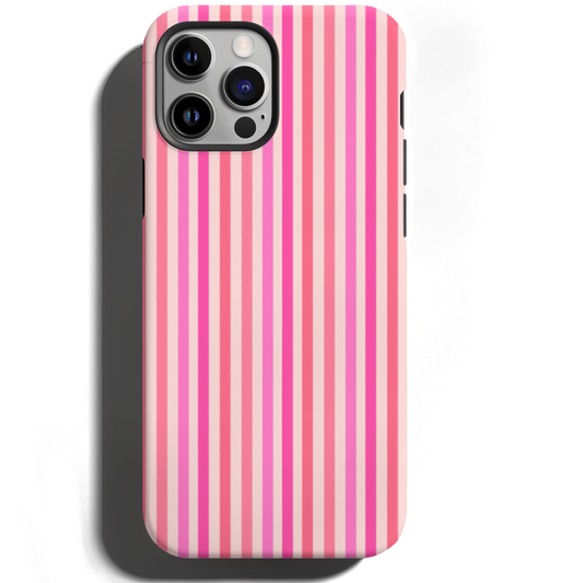 MagSafe Tough Phone case - Pink stripes
