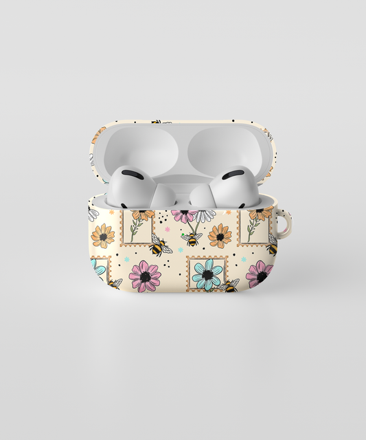 AirPods case - Floral stamps