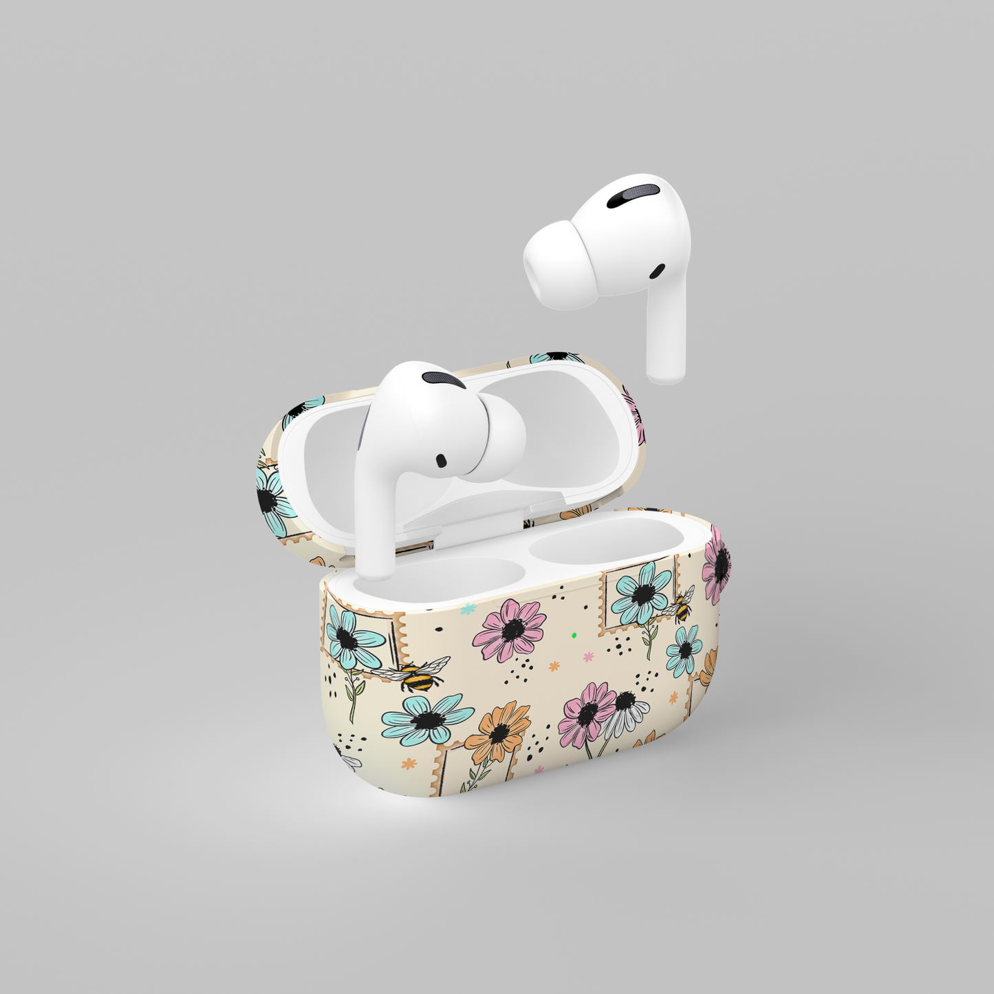 AirPods case - Floral stamps
