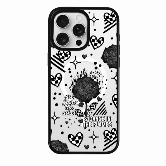 Clear MagSafe Phone case- Dance in the flames