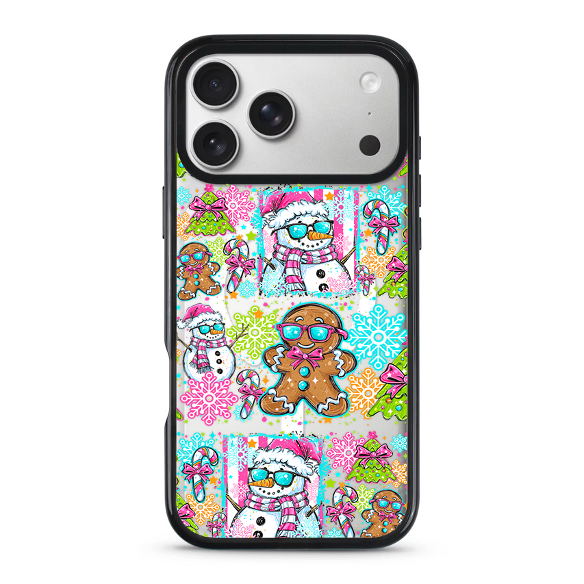 Clear MagSafe Phone case- Christmas in July gingerbread