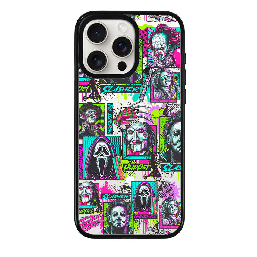 Clear MagSafe Phone case- Neon Halloween