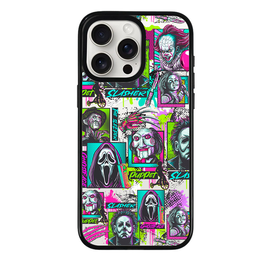 Clear MagSafe Phone case- Neon Halloween