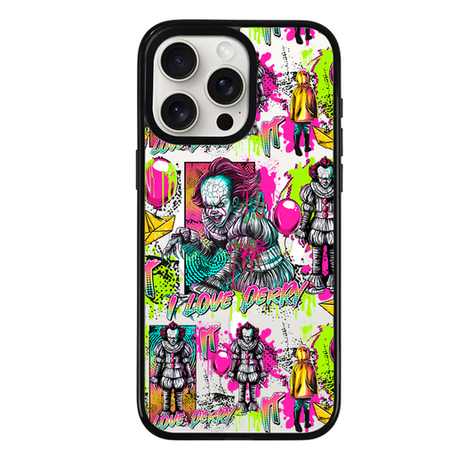 Clear MagSafe Phone case- Neon clown