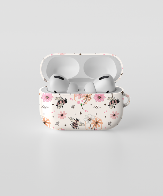 AirPods case - Sprint neutral flower bees