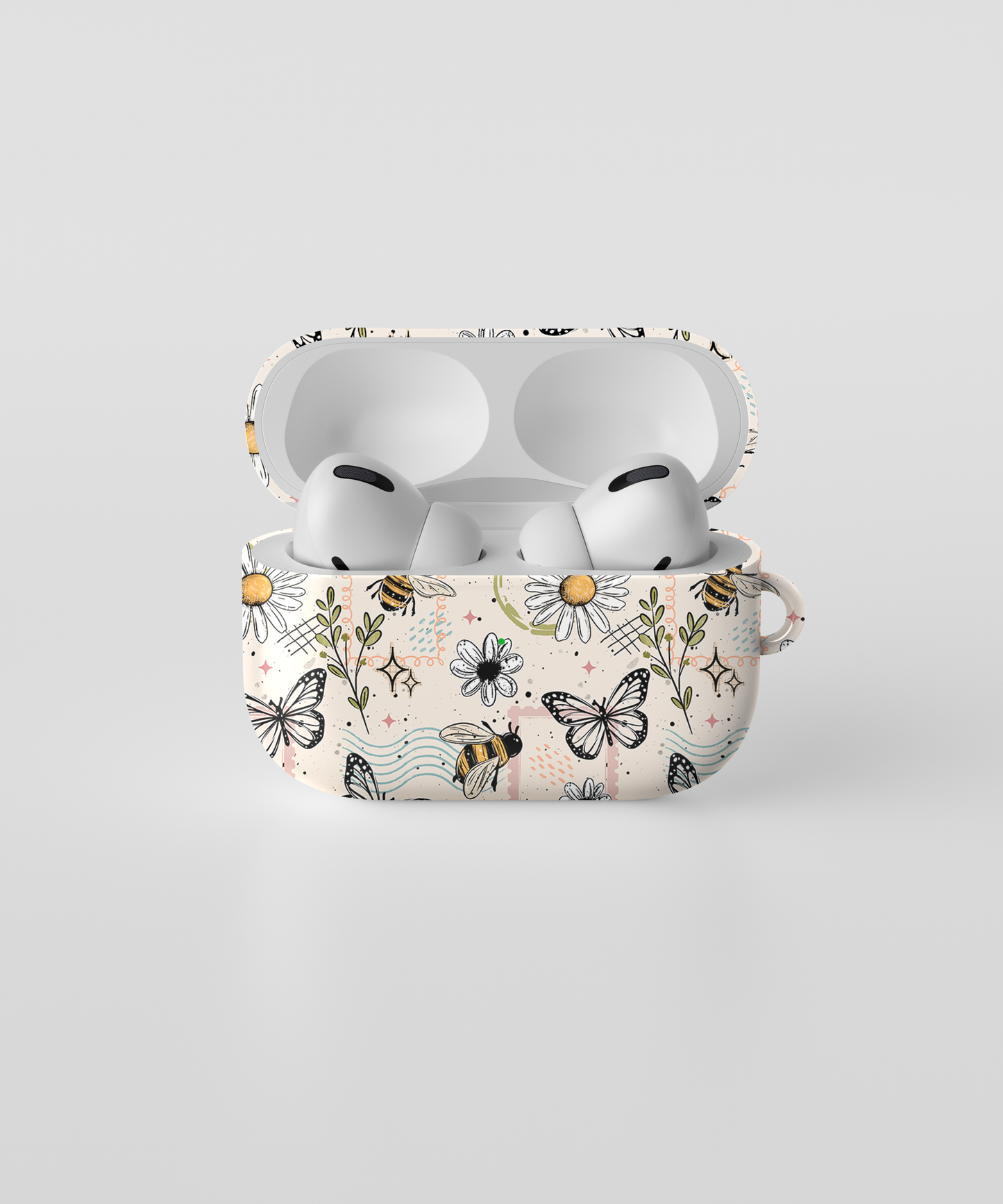 AirPods case - Floral butterfly stamps