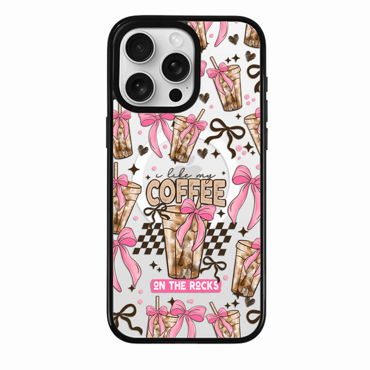 Clear MagSafe Phone case- Iced coffee on the rocks