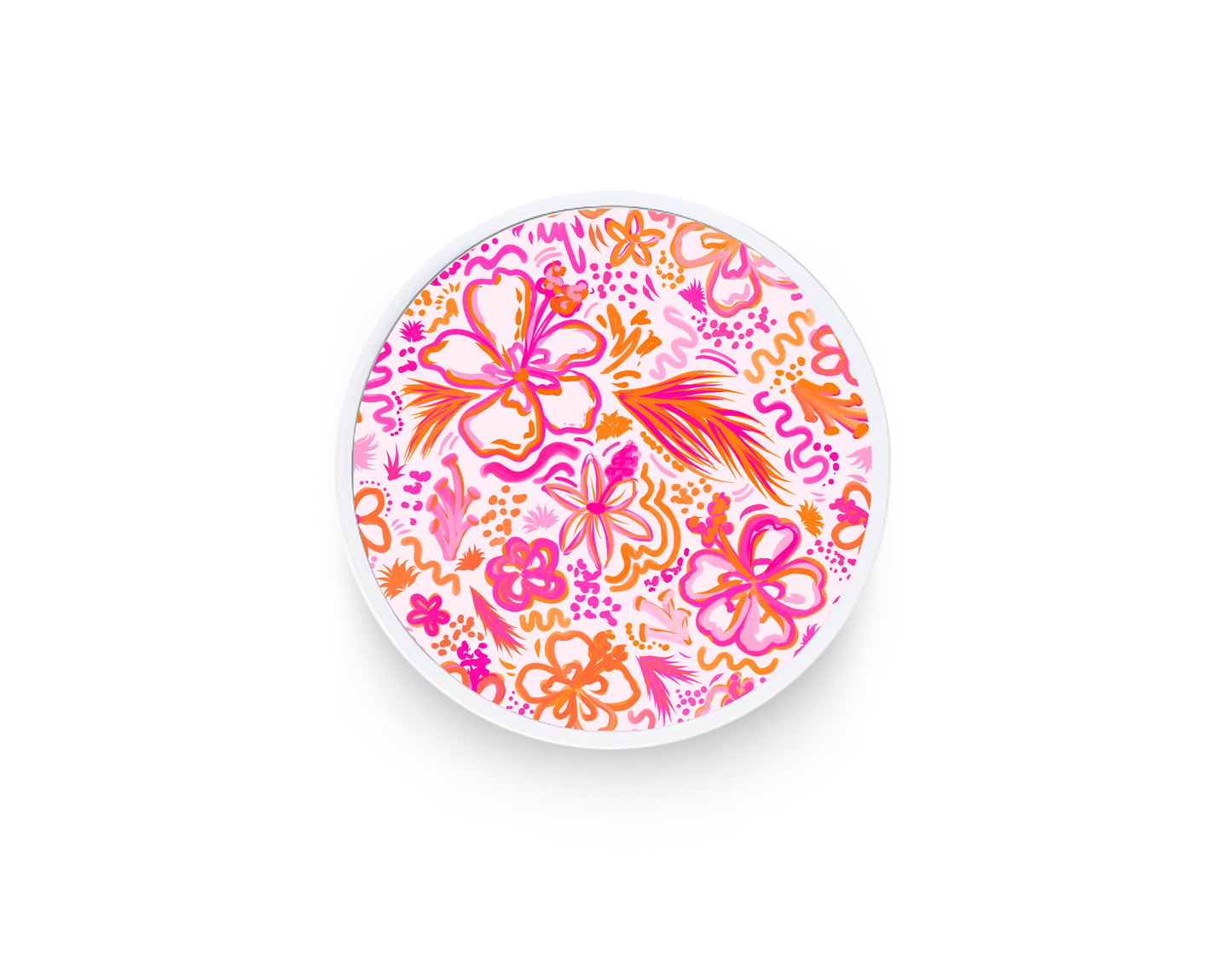 Phone grip- Pink and orange beach flowers