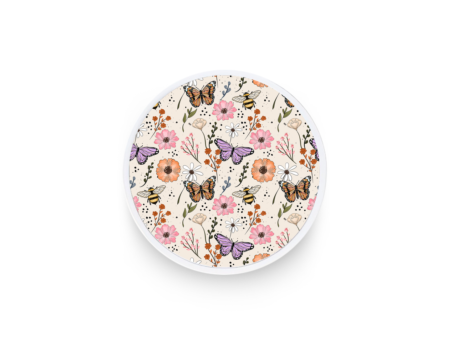 Phone grip- Purple butterfly florals