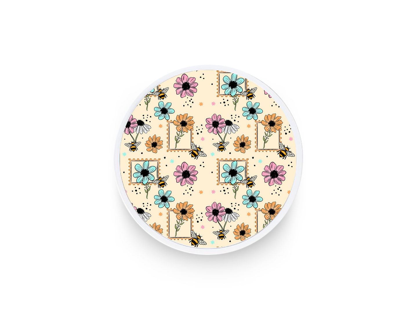 Phone grip- Floral stamps