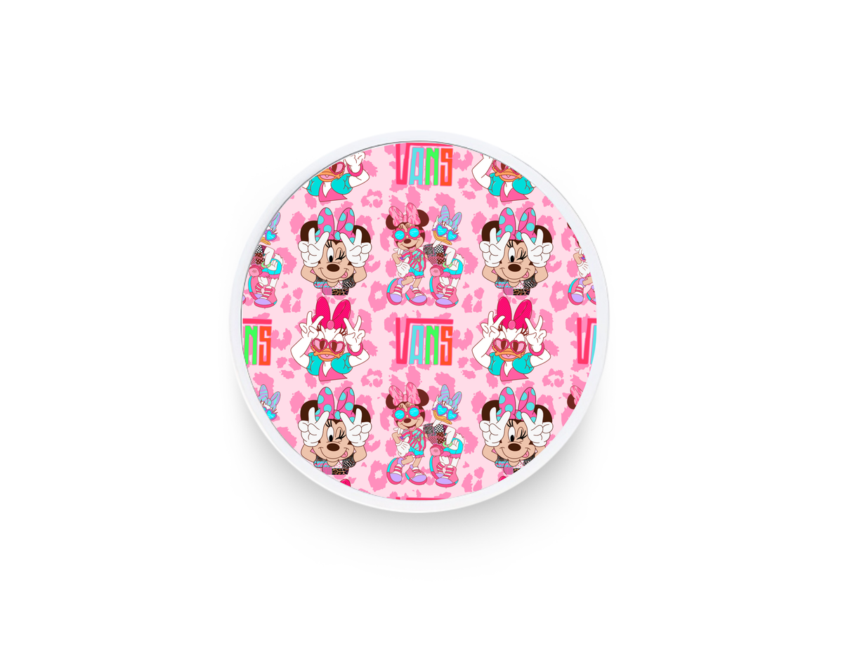 Phone grip- Retro pink cheetah print mouse