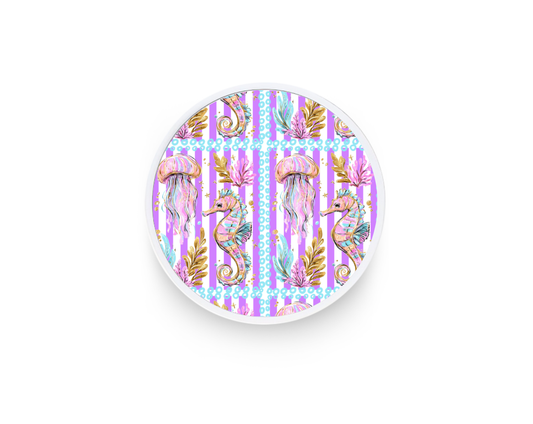 Phone grip- Cute seahorse & Jellyfish