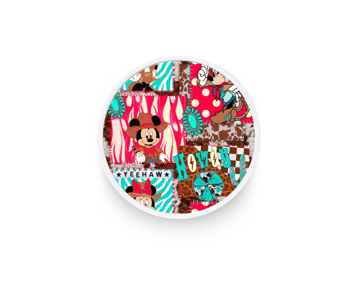 Phone grip- Patch work western mouse