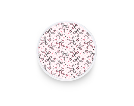 Phone grip- Pink checker bows