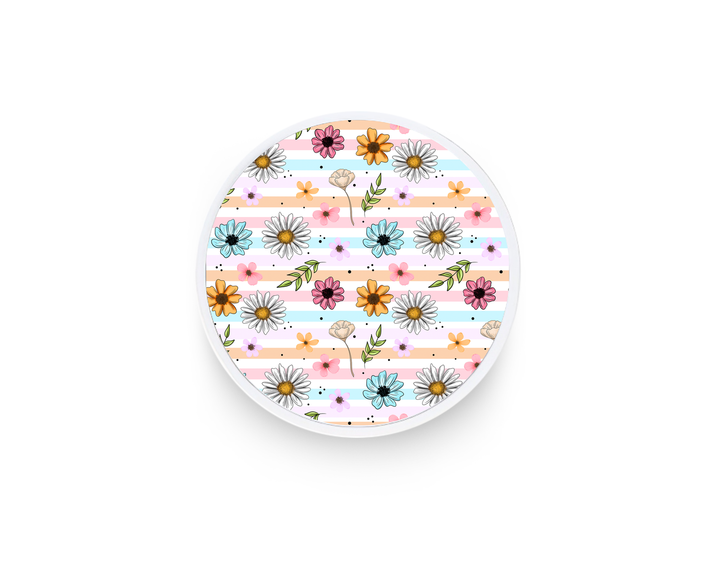 Phone grip- Stripe spring florals