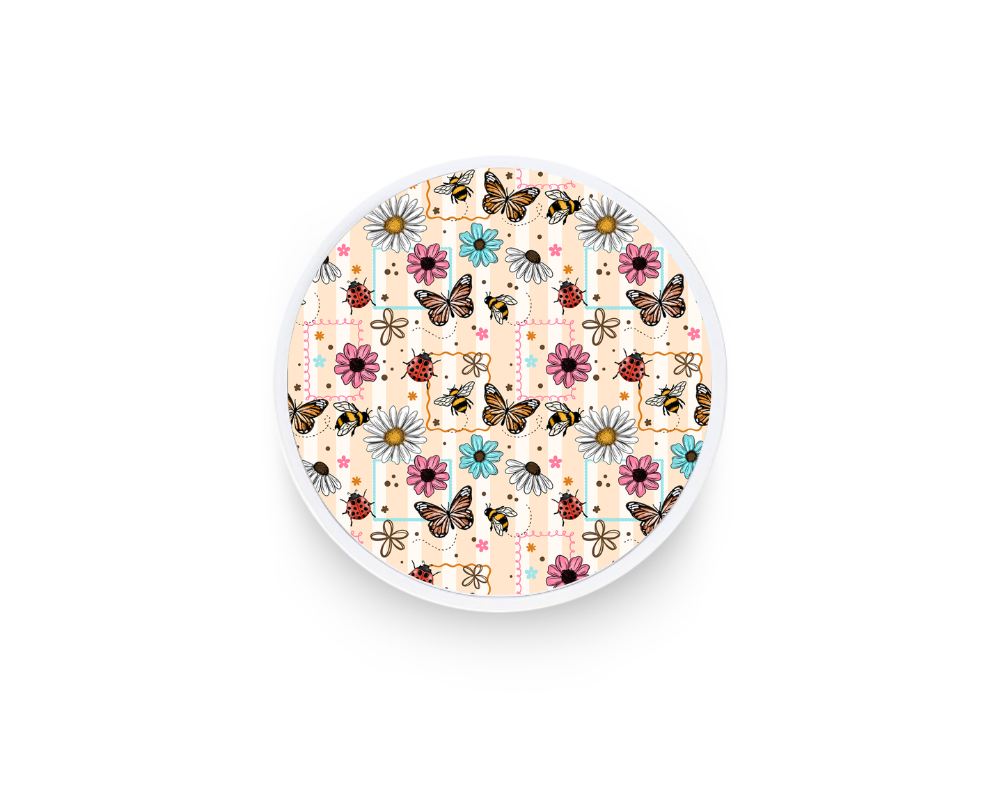 Phone grip- Floral butterfly stanmps 2