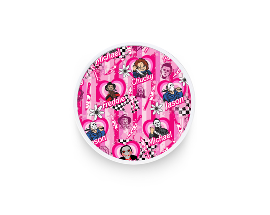 Phone grip- Pink stripe Halloween