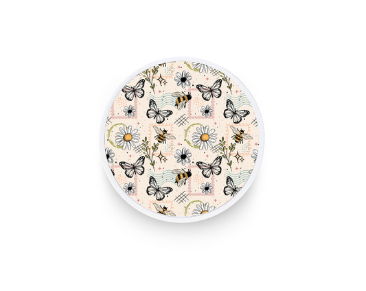 Phone grip- Floral butterfly stamps