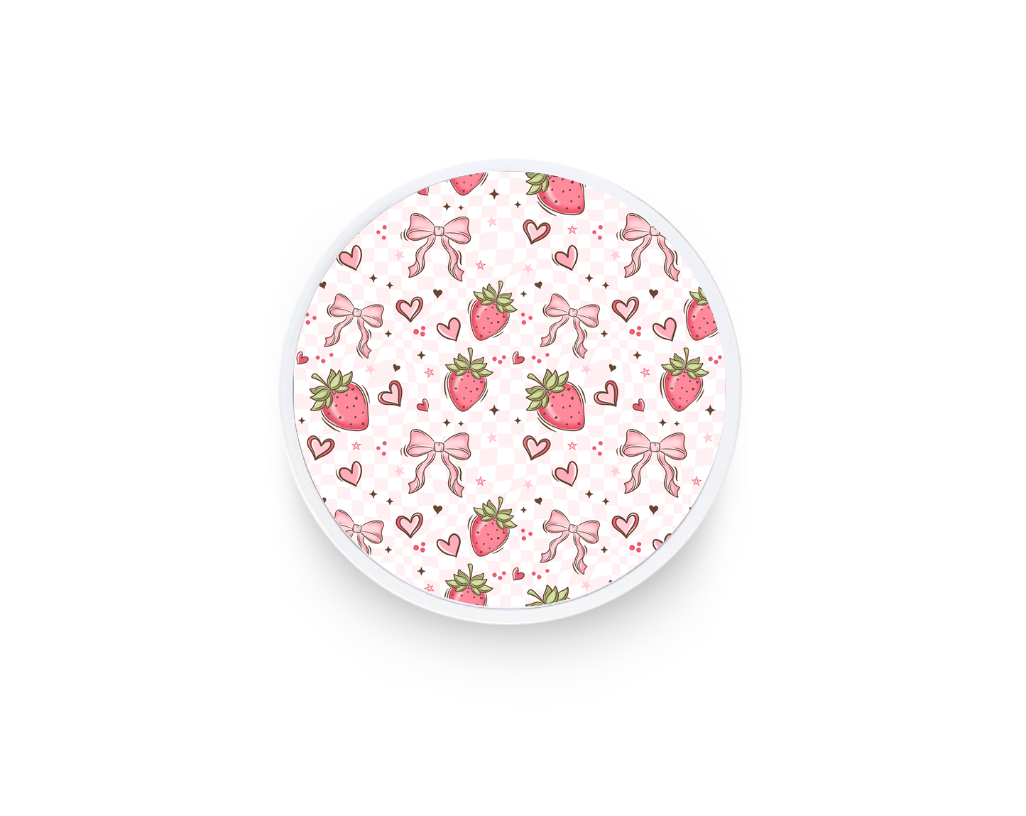 Phone grip- Strawberry bows