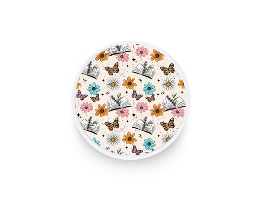 Phone grip- Spring floral books