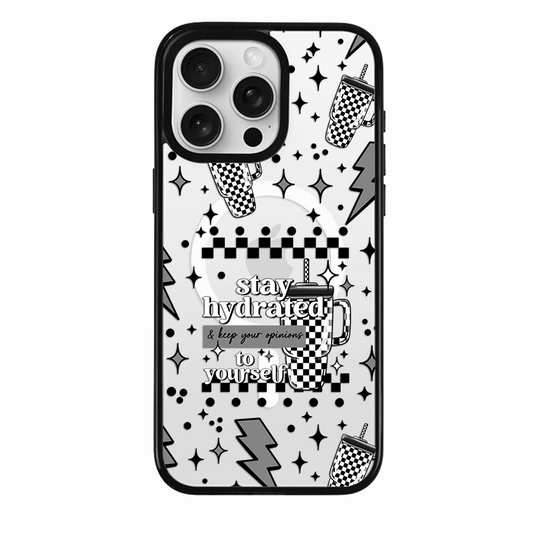 Clear MagSafe Phone case- Stay hydrated and keep your opinions to yourself.