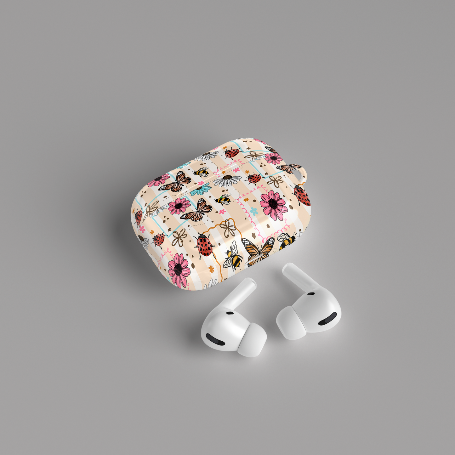 AirPods case - Floral butterfly stamps 2