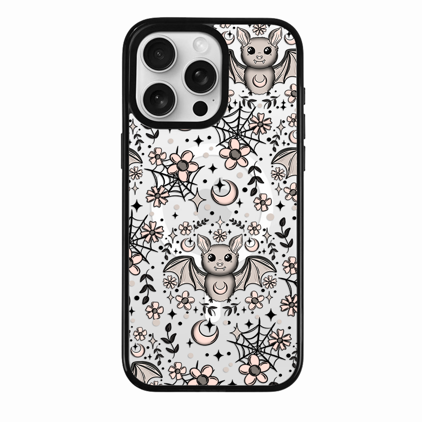 Clear MagSafe Phone case- Batty florals