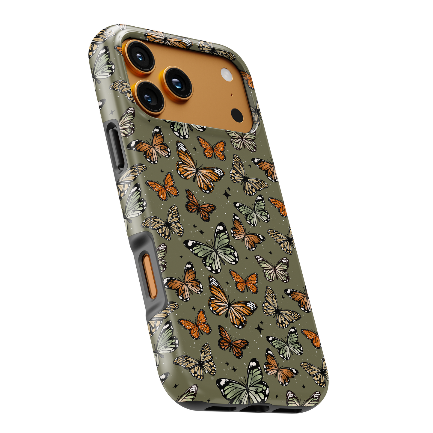 MagSafe Tough Phone case - Sage green butterflies