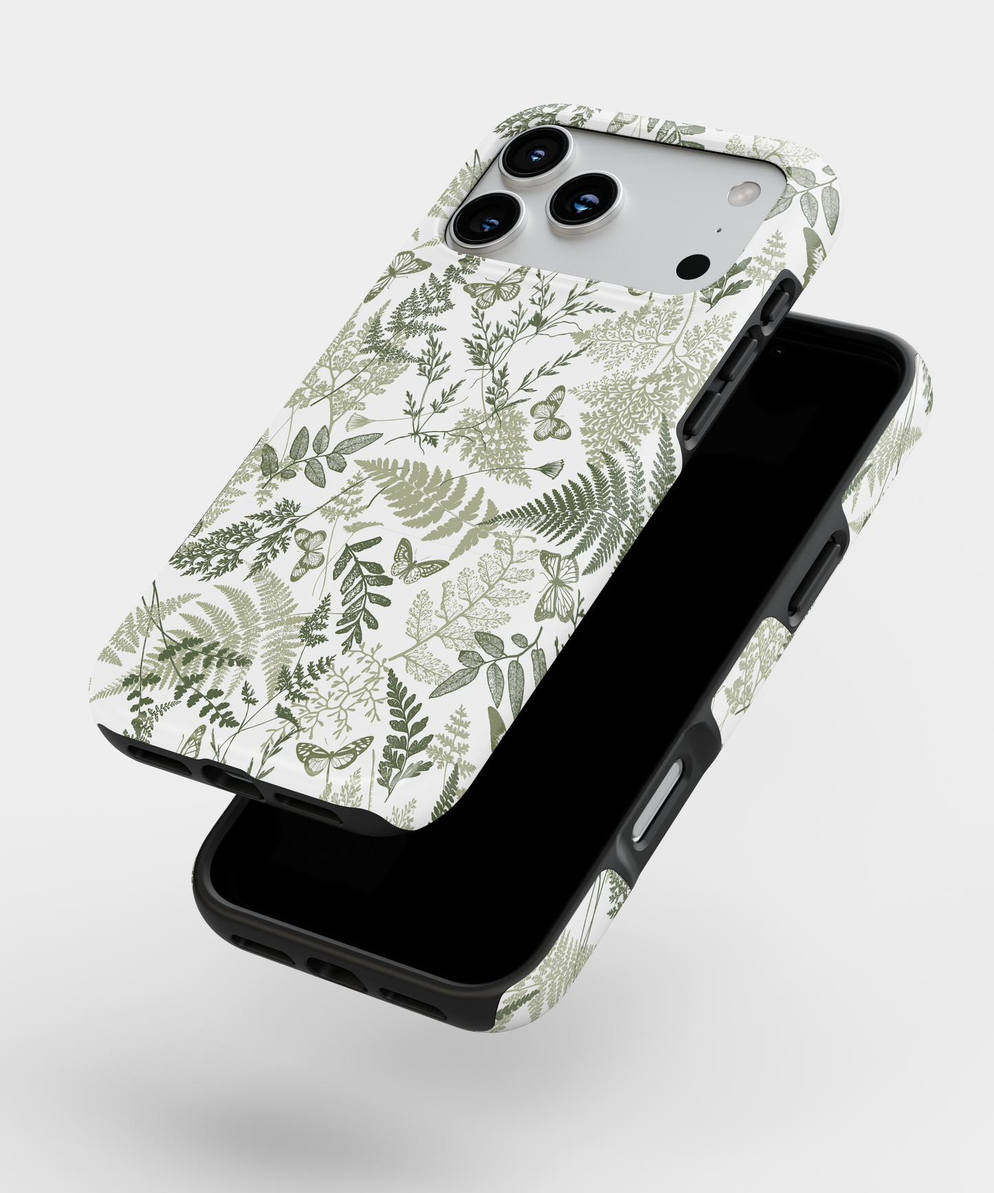 MagSafe Tough Phone case - Sage green florals