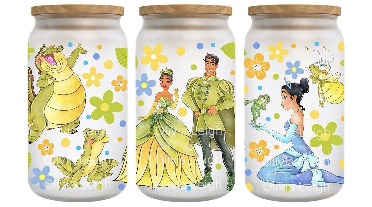 16oz Frosted can glass- Character 11