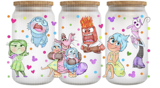 16oz Frosted can glass- Character 3