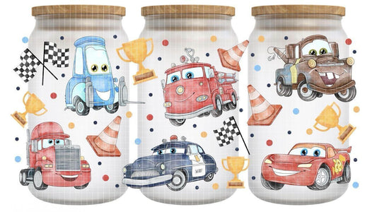 16oz Frosted can glass- Character 5