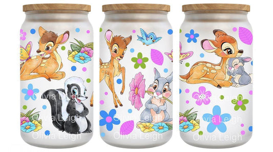 16oz Frosted can glass- Character 22