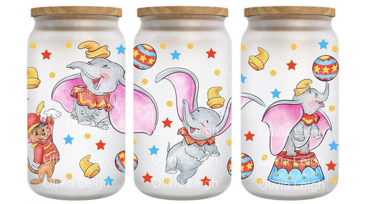 16oz Frosted can glass- Character 25