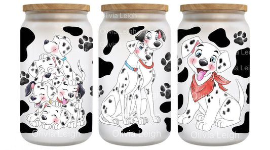 16oz Frosted can glass- Character 26