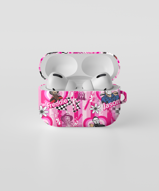 AirPods case - Pink stripe Halloween