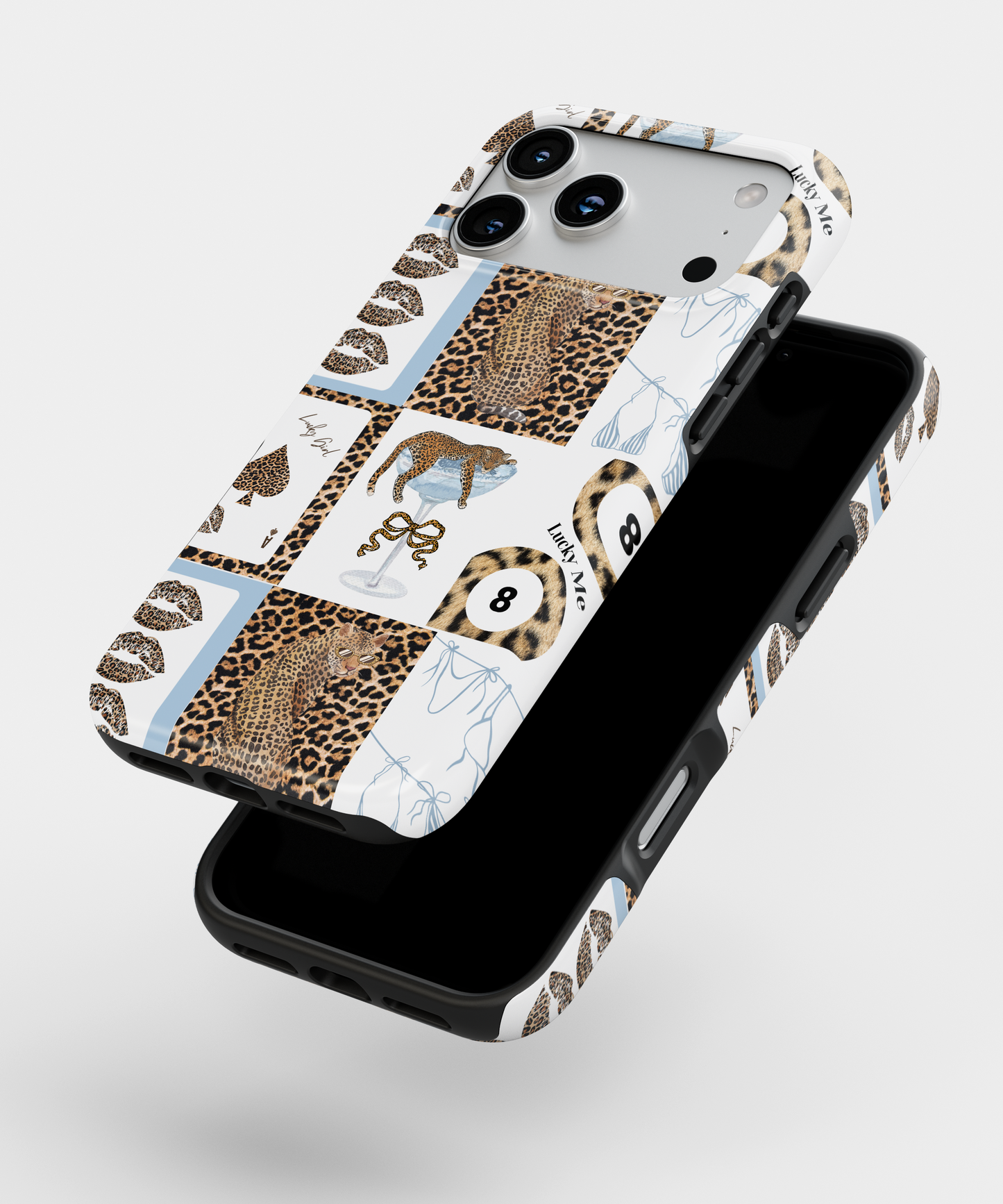 MagSafe Tough Phone case - Blue leopard