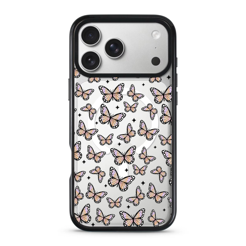 Clear MagSafe Phone case- Pastel butterflies