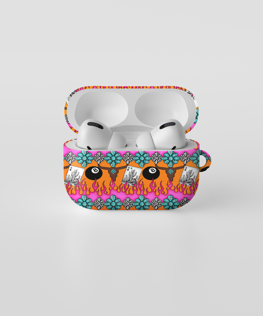AirPods case - Neon western flames