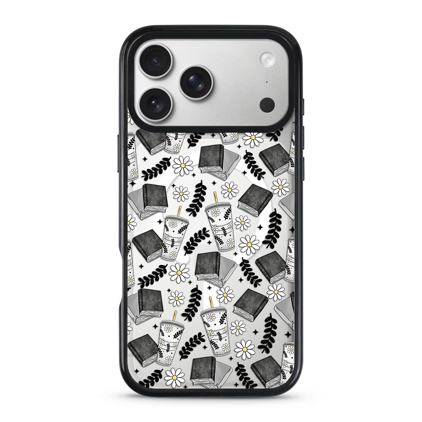 Clear MagSafe Phone case- Gey Bookish