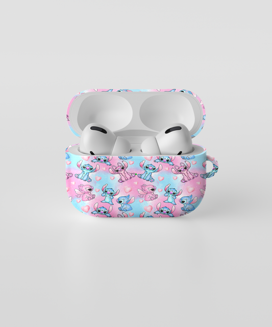 AirPods case - Blue and pink colorful aliens