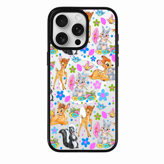 Clear MagSafe Phone case- Colorful Deers