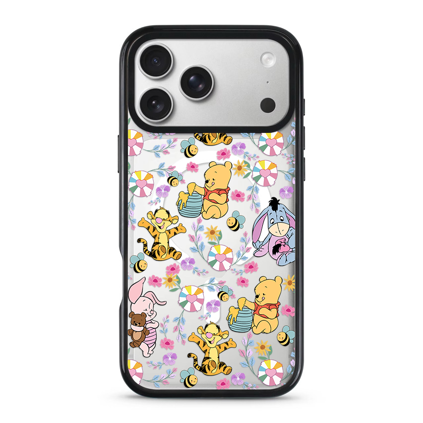 Clear MagSafe Phone case- Colorful bears 3