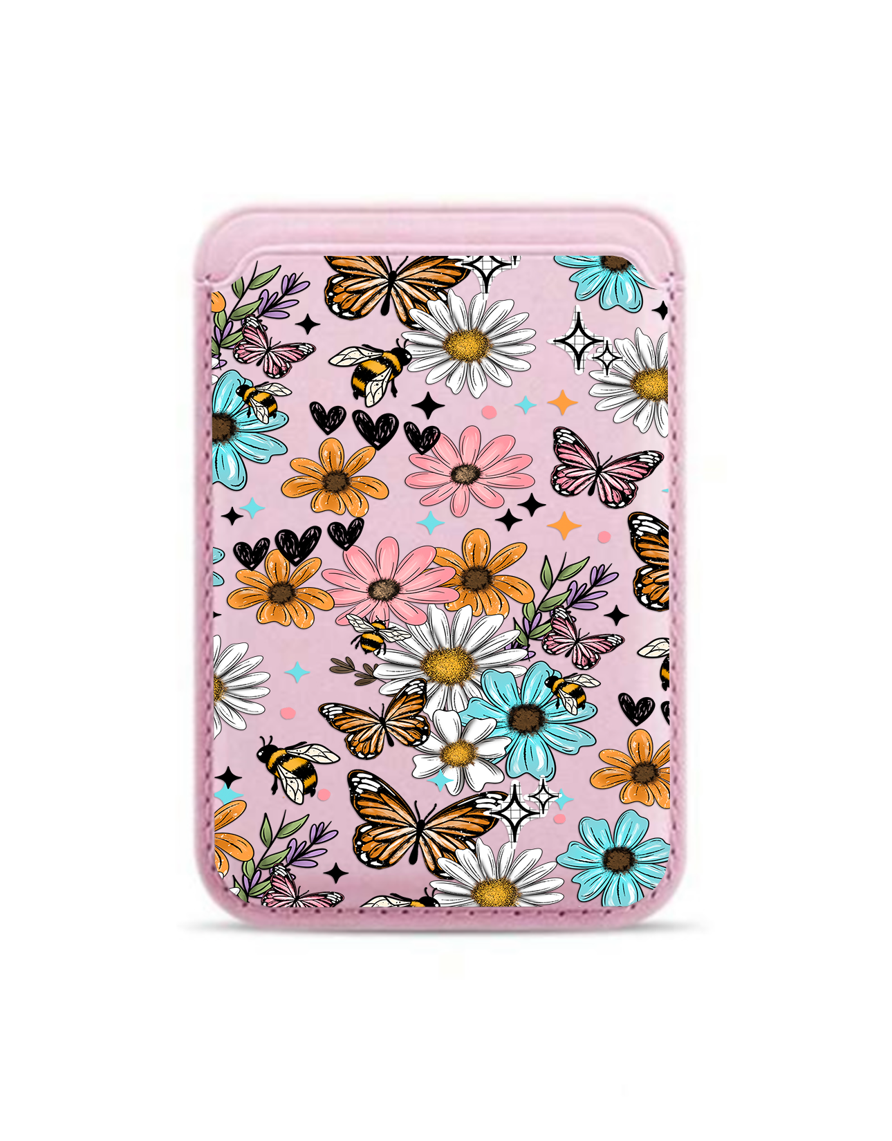 New MagSafe card holder - Pink * Spring florals