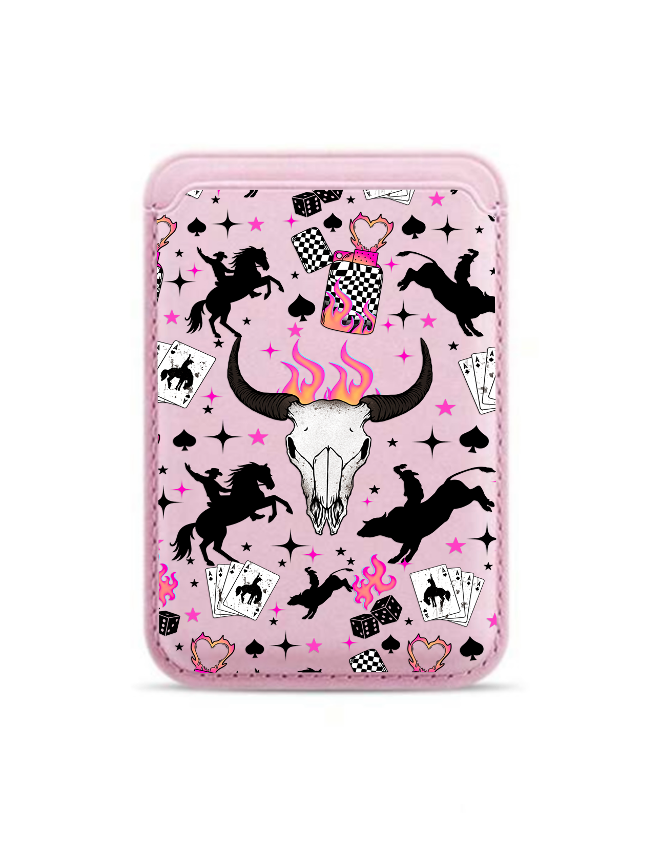 New MagSafe card holder - Pink * Pink and orange western