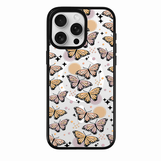 Clear MagSafe Phone case- Pastel butterflies
