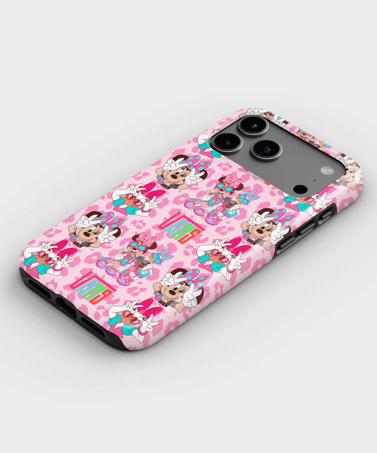 MagSafe Tough Phone case - Retro Pink cheetah print mouse