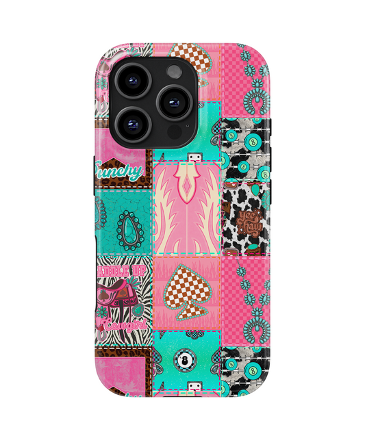 MagSafe Tough Phone case - Patchwork western