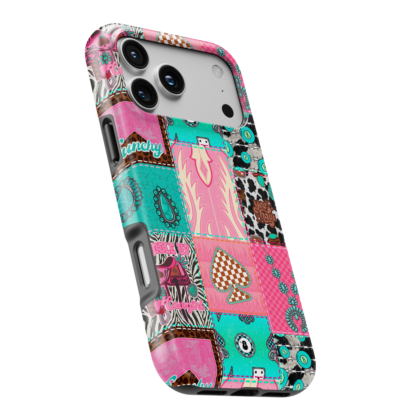 MagSafe Tough Phone case - Patchwork western