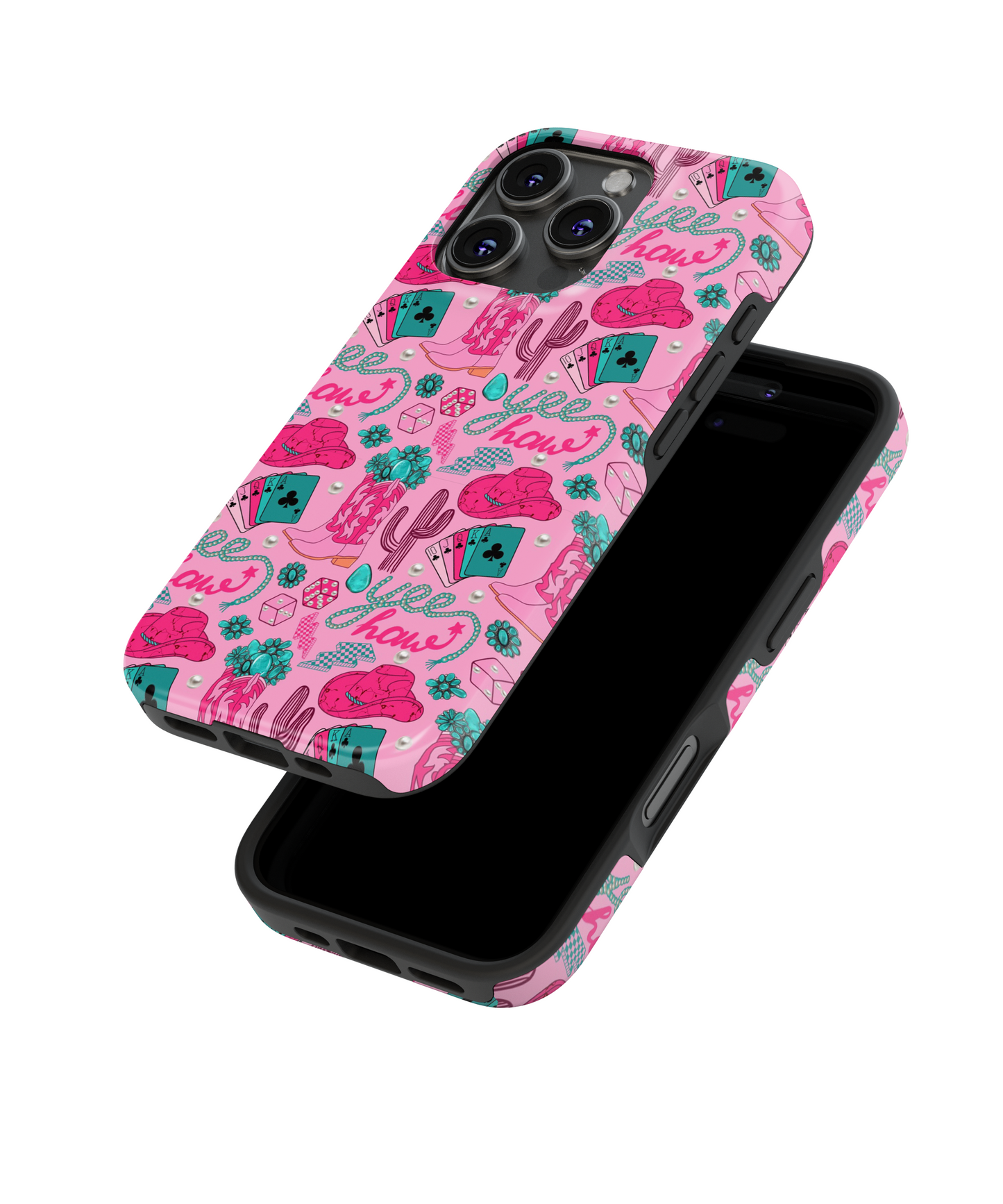 MagSafe Tough Phone case - Pink western Yee Haw